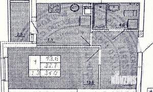 1-к квартира, вторичка, 34м2, 6/25 этаж