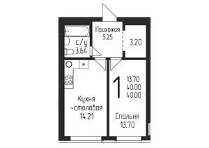 1-к квартира, вторичка, 40м2, 3/24 этаж