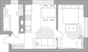 2-к квартира, строящийся дом, 37м2, 5/23 этаж
