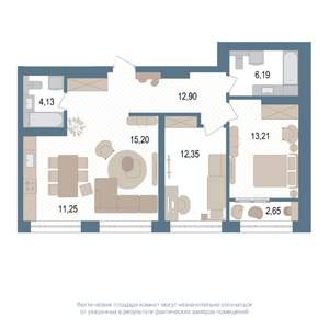 3-к квартира, вторичка, 77м2, 14/14 этаж