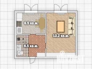 1-к квартира, вторичка, 26м2, 4/5 этаж