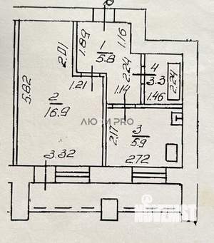 1-к квартира, вторичка, 35м2, 2/12 этаж
