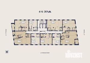 3-к квартира, строящийся дом, 64м2, 4/9 этаж
