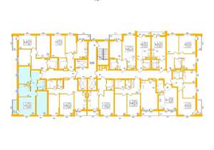 3-к квартира, строящийся дом, 59м2, 21/27 этаж