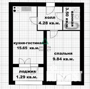 1-к квартира, вторичка, 35м2, 3/6 этаж