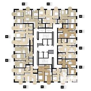 2-к квартира, вторичка, 74м2, 22/25 этаж