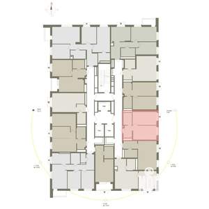 1-к квартира, вторичка, 38м2, 21/25 этаж