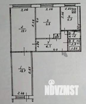 3-к квартира, вторичка, 60м2, 1/9 этаж