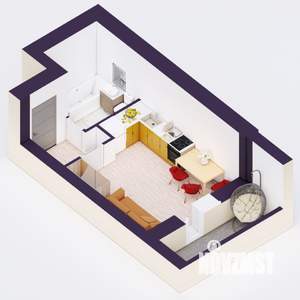 Студия квартира, вторичка, 25м2, 15/20 этаж