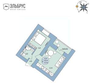 1-к квартира, вторичка, 32м2, 9/20 этаж