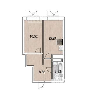 1-к квартира, строящийся дом, 35м2, 19/28 этаж