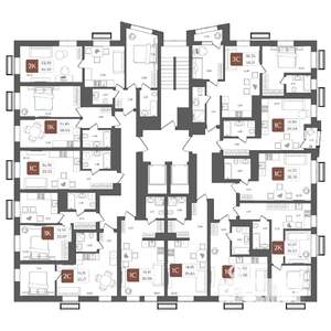 Студия квартира, строящийся дом, 28м2, 19/21 этаж