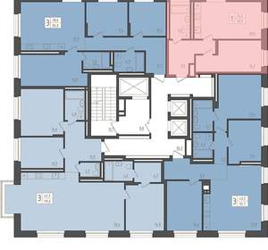 1-к квартира, вторичка, 50м2, 16/23 этаж