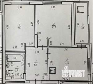 2-к квартира, вторичка, 51м2, 12/25 этаж