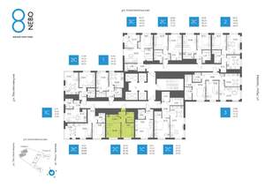 2-к квартира, вторичка, 35м2, 23/32 этаж