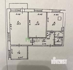 3-к квартира, вторичка, 59м2, 8/9 этаж