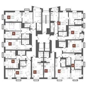 Студия квартира, строящийся дом, 30м2, 16/21 этаж