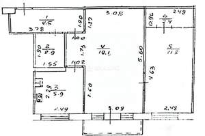 2-к квартира, вторичка, 46м2, 5/5 этаж