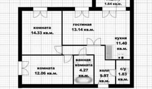 3-к квартира, вторичка, 69м2, 7/26 этаж