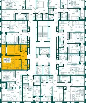 1-к квартира, строящийся дом, 42м2, 17/27 этаж