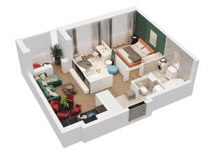 2-к квартира, вторичка, 54м2, 3/15 этаж