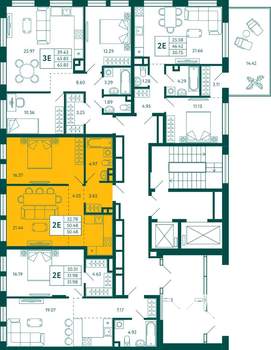 1-к квартира, вторичка, 50м2, 2/18 этаж