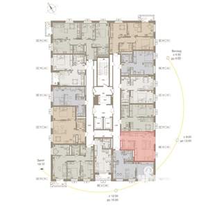 1-к квартира, вторичка, 34м2, 4/25 этаж