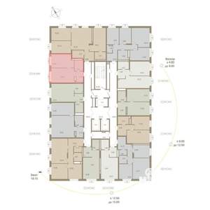 1-к квартира, вторичка, 40м2, 9/20 этаж