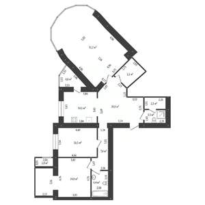 3-к квартира, вторичка, 132м2, 4/13 этаж