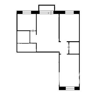 3-к квартира, вторичка, 59м2, 3/3 этаж