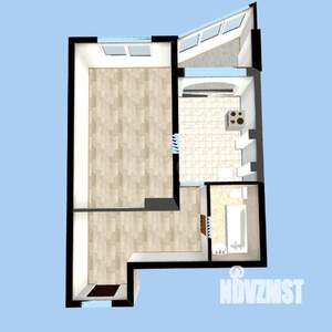 1-к квартира, вторичка, 39м2, 8/16 этаж