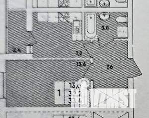 1-к квартира, вторичка, 33м2, 26/27 этаж