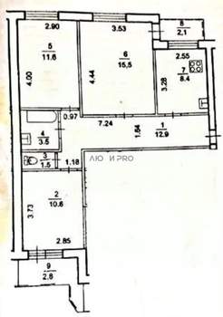 3-к квартира, вторичка, 64м2, 9/9 этаж