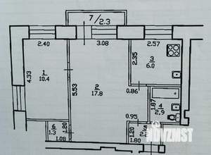 2-к квартира, вторичка, 41м2, 5/5 этаж