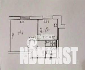 1-к квартира, вторичка, 38м2, 1/9 этаж