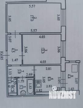 2-к квартира, вторичка, 49м2, 15/17 этаж