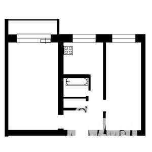 2-к квартира, вторичка, 47м2, 5/6 этаж
