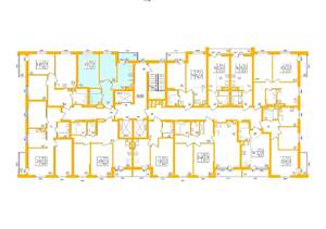 2-к квартира, строящийся дом, 45м2, 21/27 этаж