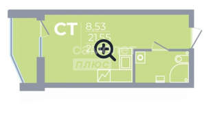 Студия квартира, вторичка, 22м2, 2/25 этаж