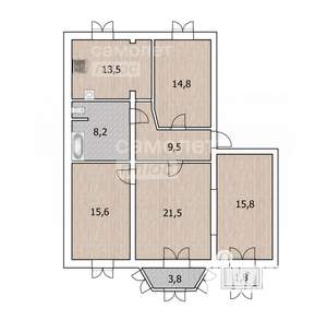 4-к квартира, вторичка, 99м2, 3/3 этаж