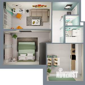 2-к квартира, вторичка, 50м2, 17/24 этаж