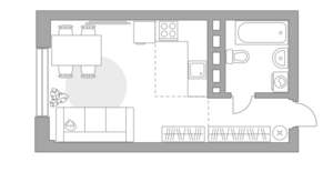 Студия квартира, вторичка, 29м2, 23/23 этаж