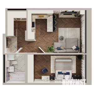 1-к квартира, вторичка, 51м2, 15/18 этаж