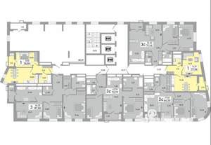 3-к квартира, строящийся дом, 87м2, 24/24 этаж