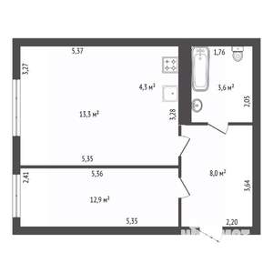 1-к квартира, вторичка, 42м2, 5/24 этаж