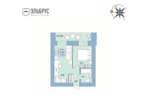 1-к квартира, вторичка, 32м2, 13/20 этаж