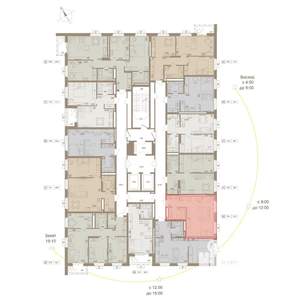 1-к квартира, вторичка, 34м2, 7/25 этаж