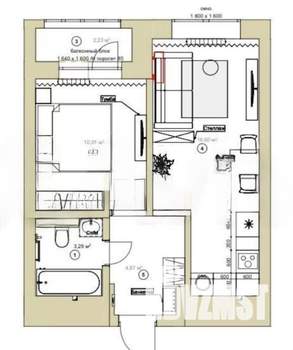 1-к квартира, вторичка, 35м2, 14/23 этаж