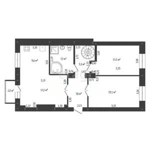 4-к квартира, вторичка, 121м2, 4/4 этаж