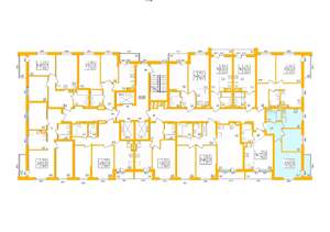 2-к квартира, строящийся дом, 43м2, 4/27 этаж
